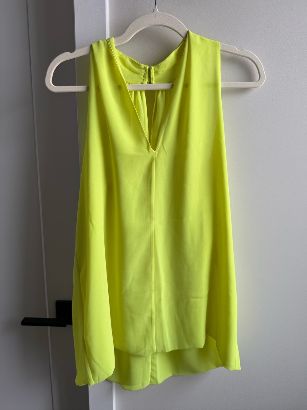 Vince Camuto Neon Yellow Sleeveless V-Neck Tank